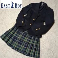 極美品!EAST BOY 制服セットアップ 紺ブレ プリーツスカート 金ボタン