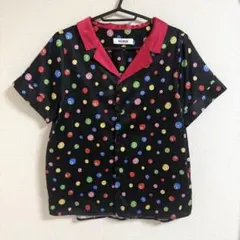 NiCORON ビリヤード 柄 シャツ サテン 藤田ニコル 柄シャツ