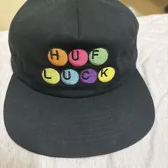 HUF LUCK 刺繍 ブラックキャップ　値下げ可能です
