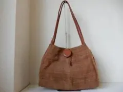 HAYASHI(ハヤシ)☆B5対応☆麻☆ショルダーバッグ　ブラウン