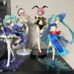 おおきめプライズ フィギュア まとめ売り 4点 初音ミク スーパーそに子 ラム
