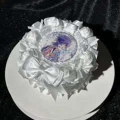 ケーキの痛ロゼット×缶バッジ× 痛バッグ× ピンク推し活最前線 白色ロゼット