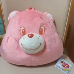 新品　ケアベア フェイスBIGがま口ぬいぐるみ ピンク