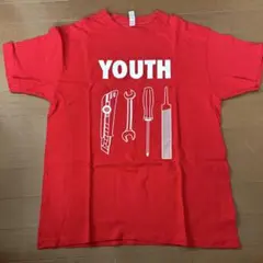YOUTHオリジナル TOOL FLAG Tシャツ　赤　スケボー
