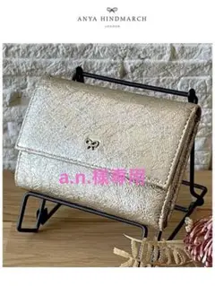 ANYA HINDMARCH アニヤハインドマーチ 三つ折財布 Wホック