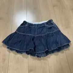 trois lapins デニムフリルスカート 150