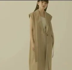 louren cocoon long vest