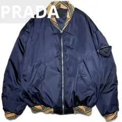 JI様専門　PRADA Re-Nylon ジャケット MA-1 ネイビー　50 JI様専門 PRADA 慌ただしい Re-Nylon ジャケット MA-1 ネイビー 50