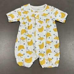 バナナ柄　ロンパース　新生児　50 60