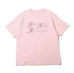 JUST A NOON × atmos pink ラインストーンロゴTシャツ