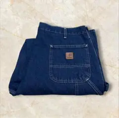 【00S Carharttデニムパンツ ハンマーループ 革タグ 極太 3XL】