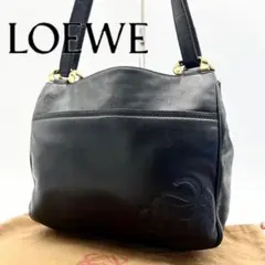 【極美品】LOEWE ロエベ ゴールド金具 トート アナグラム ブラック 黒