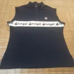 リンゴルフ ブラック ネックシャツ サイズS