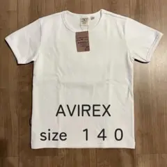 新品タグ付 AVIREX 140cm 半袖Tシャツ ホワイト アヴィレックス