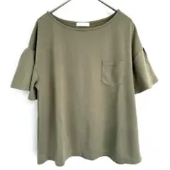 【earth music&ecology】ライトカーキTシャツF 春夏ナチュラル