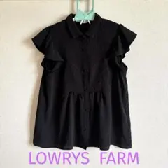 LOWRYS FARM ブラウス　黒　Lサイズ　肩フリル
