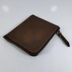 財布　本革　Ｌ字 赤茶