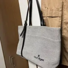 courrèges グレー トートバッグ
