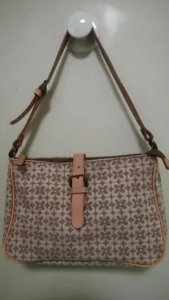 SAC 　ショルダーバック　茶色花柄