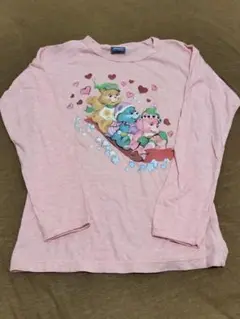 ケアベア イラスト 長袖Tシャツ ピンク