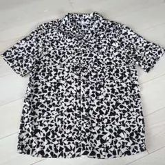 ZARA L 幾何学模様 半袖シャツ