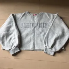 レピピ　クロップドトレーナー グレー　裏起毛　S 140