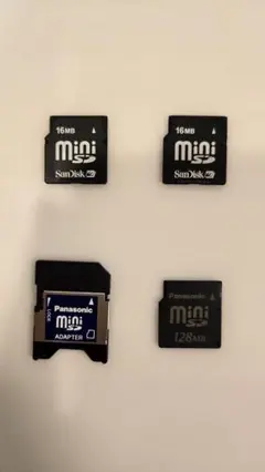 miniSDアダプタ・128MB 1枚・16MB 2枚セット