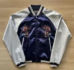 90s BARCEDOS スカジャン スーベニアジャケット 両面刺繍 龍 富士山