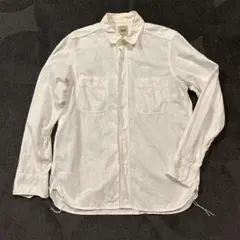 F.O.B factory F3379 シャンブレーワークシャツ ホワイト