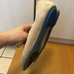 LORIBLU ベージュ スエード ポインテッドトゥ大きいサイズ