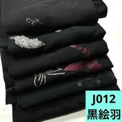 J012☆送料込み❣️ 黒絵羽 6枚 まとめ売り❣️