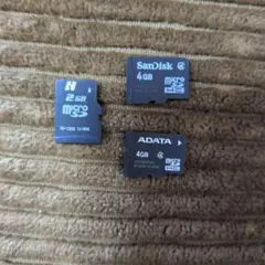 MicroSDカード 2GB1枚 4GB2枚 セット
