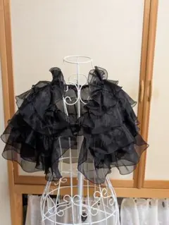 ブラックフリルショール YUKITORI