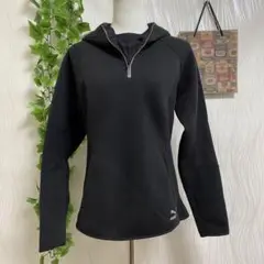 c633「美品」puma スポーツパーカー オシャレ スターリッシュ Lサイズ