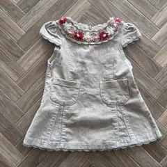 ELFIN DOLL 花柄刺繍 ワンピース 90