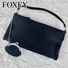 【未使用に近い】FOXEY フォクシー アクセサリーポーチ コインケース付き 黒