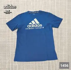 A-1456〈adidas〉 COMBAT SPORTS Mサイズ 青 Tシャツ