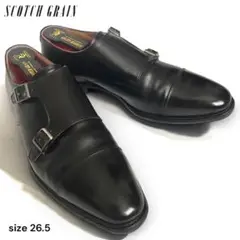 美品 SCOTCH GRAIN ダブルモンクストラップ 910BL 26.5cm