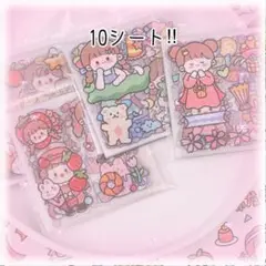22 韓国雑貨 フレークシール ステッカー
