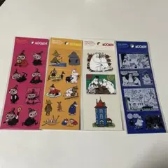 ムーミン　クリアステッカーセット4種