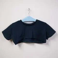 ✨新品✨ レディース ショート丈Tシャツ トップス へそ出し ブラック