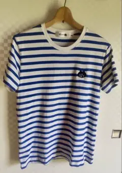 にゃー ストライプTシャツ ブルー Lサイズ（3）　Né-net