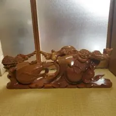 特大 布袋様 木彫り 置物 縁起物 幸運