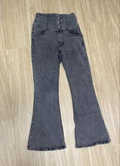 WEGO ハイウエストフレアパンツ ブラック M