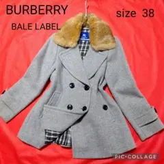【極美品】BURBERRY BLUE LABEL 羊毛 アンゴラ混 ピーコート