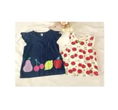 80センチ　70センチ　Tシャツ　ベビー　2枚セット　保育園　洗い替え