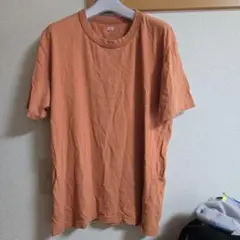 ユニクロUNIQLOメンズTシャツXLライトオレンジ