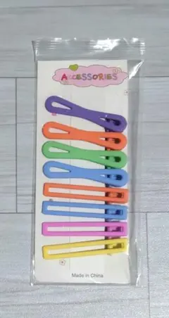 ヘアアクセサリー カラフル ヘアピン 8個セット