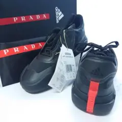 美品PRADAプラダ×adidasアディダス限定コラボ スニーカーシューズ黒23