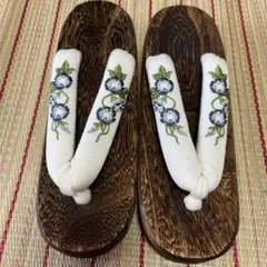 新品 utatane 桐　下駄 浴衣 草履 ニコアンティーク　朝顔　あさがお